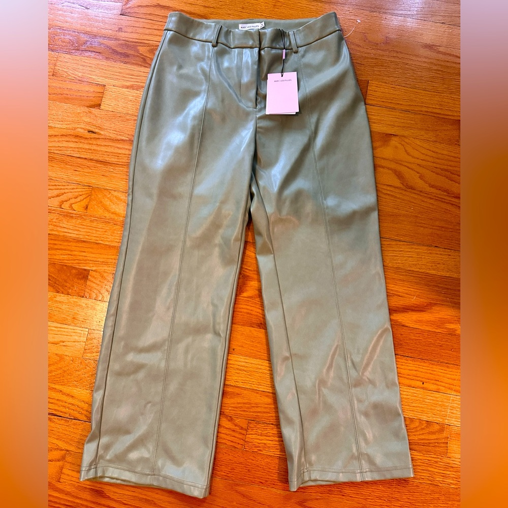 Avec les Filles Faux leather pants. Size M
